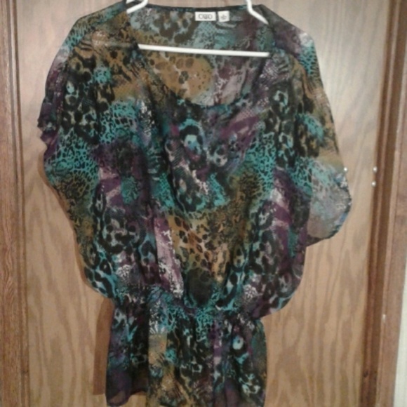 Cato sheer blouse size XL (T) - Picture 3 of 4